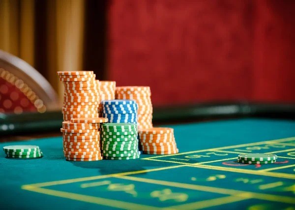Mobile phone showing online casino game interface
